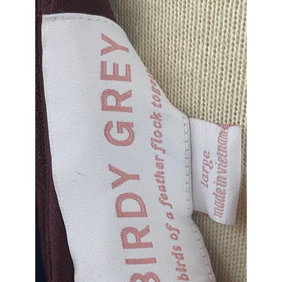 Birdy Grey Cold Shoulder Floor Length Crepe Dress in‎ Cabernet L (Dev) NWT - Picture 14 of 14